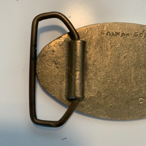 Vintage stamped Solid Brass Belt Buckle JEEP Wrangler 4x4 Cherokee Hipster Style - Picture 3 of 7